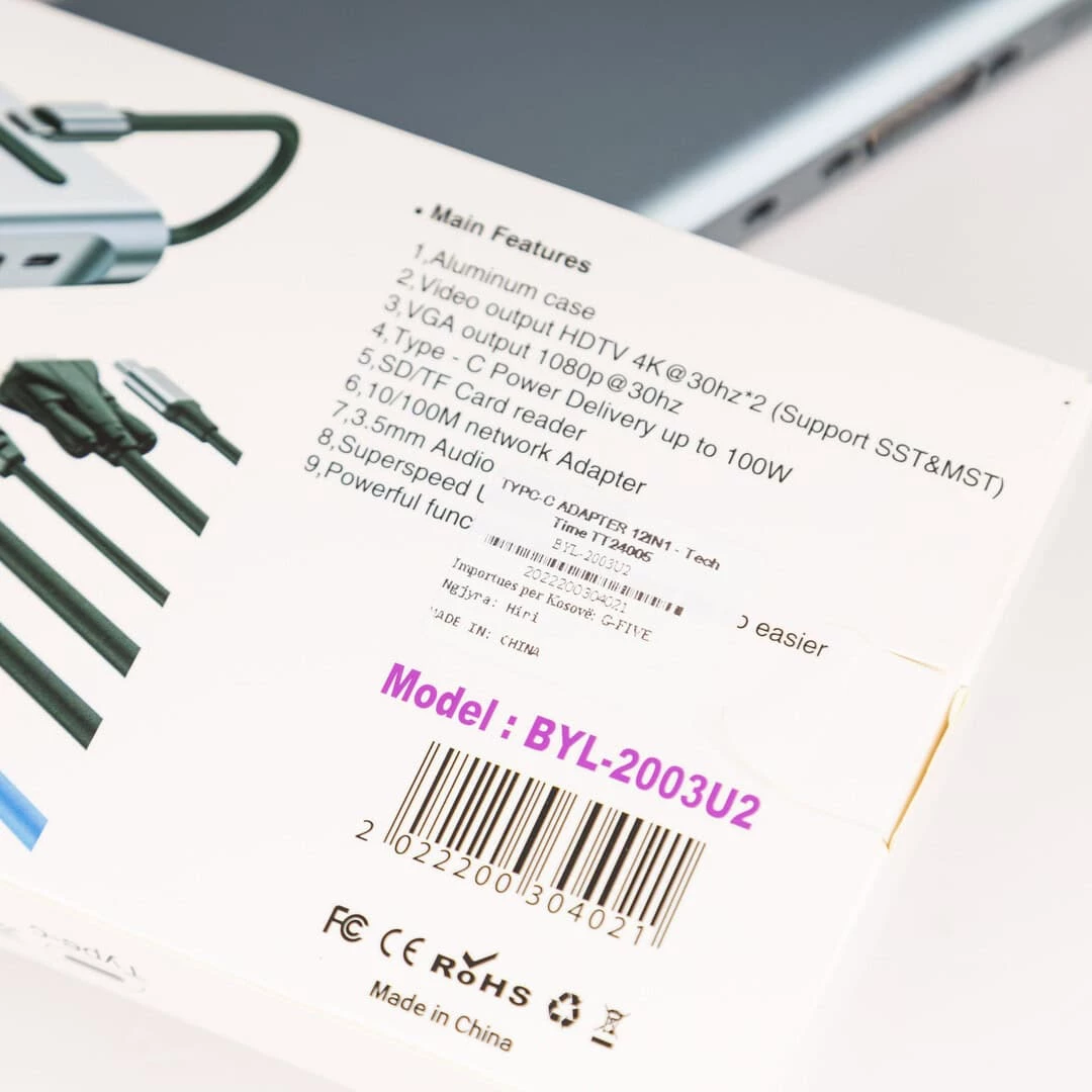 TYPC-C ADAPTER 12IN1 - Tech Time TT24005