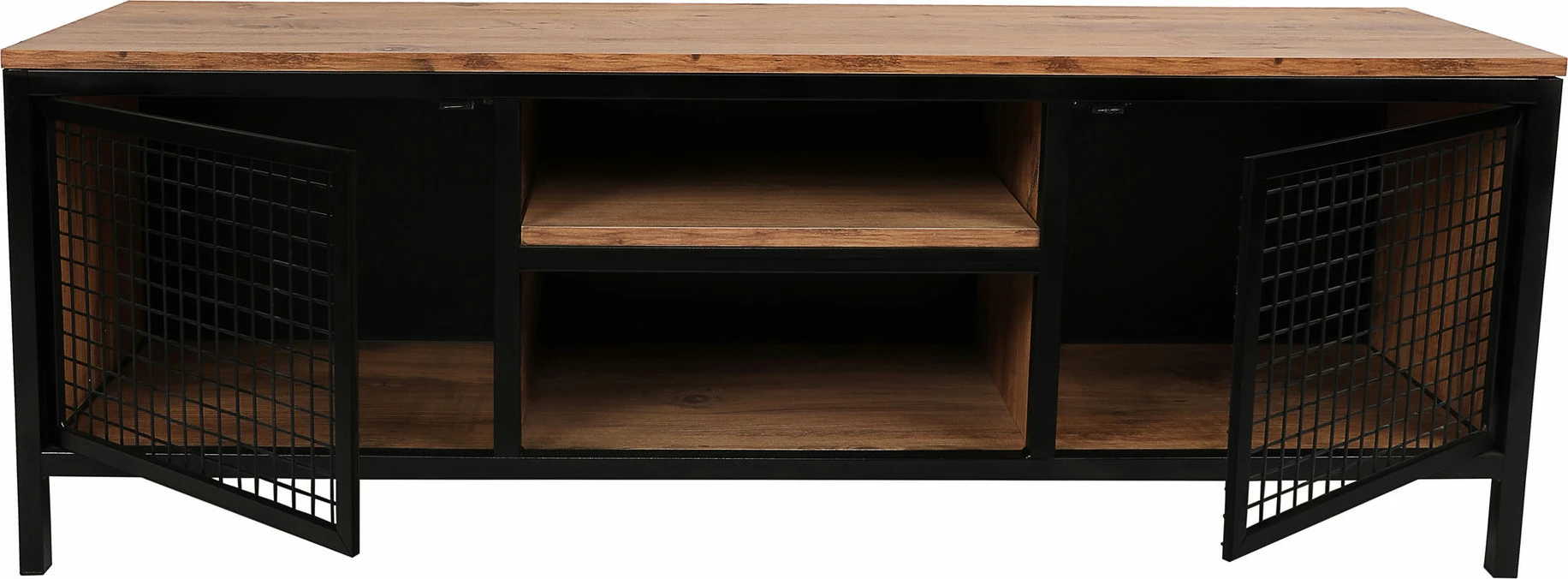 Komodë TV Hanah Home, Zeno, ngjyrë pishë dhe e zezë