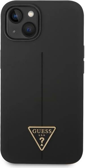Mbështjellës Guess GUHCP14MSLTGK për iPhone 14 Plus 6.7", silikon, i zi