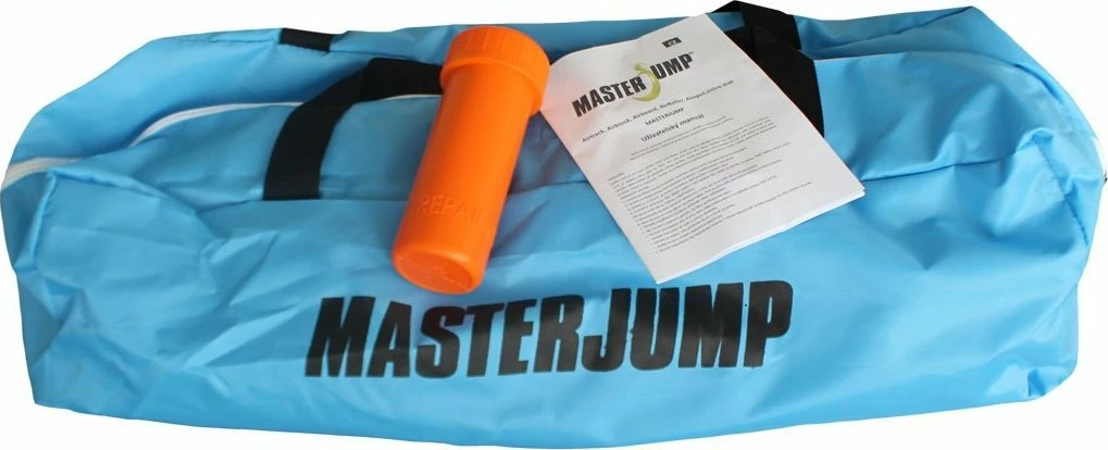 Dyshek gjimnastikor i fryrë Master Masterjump Airspot Ø100 cm x 20 cm, zi/kuq, me çantë
