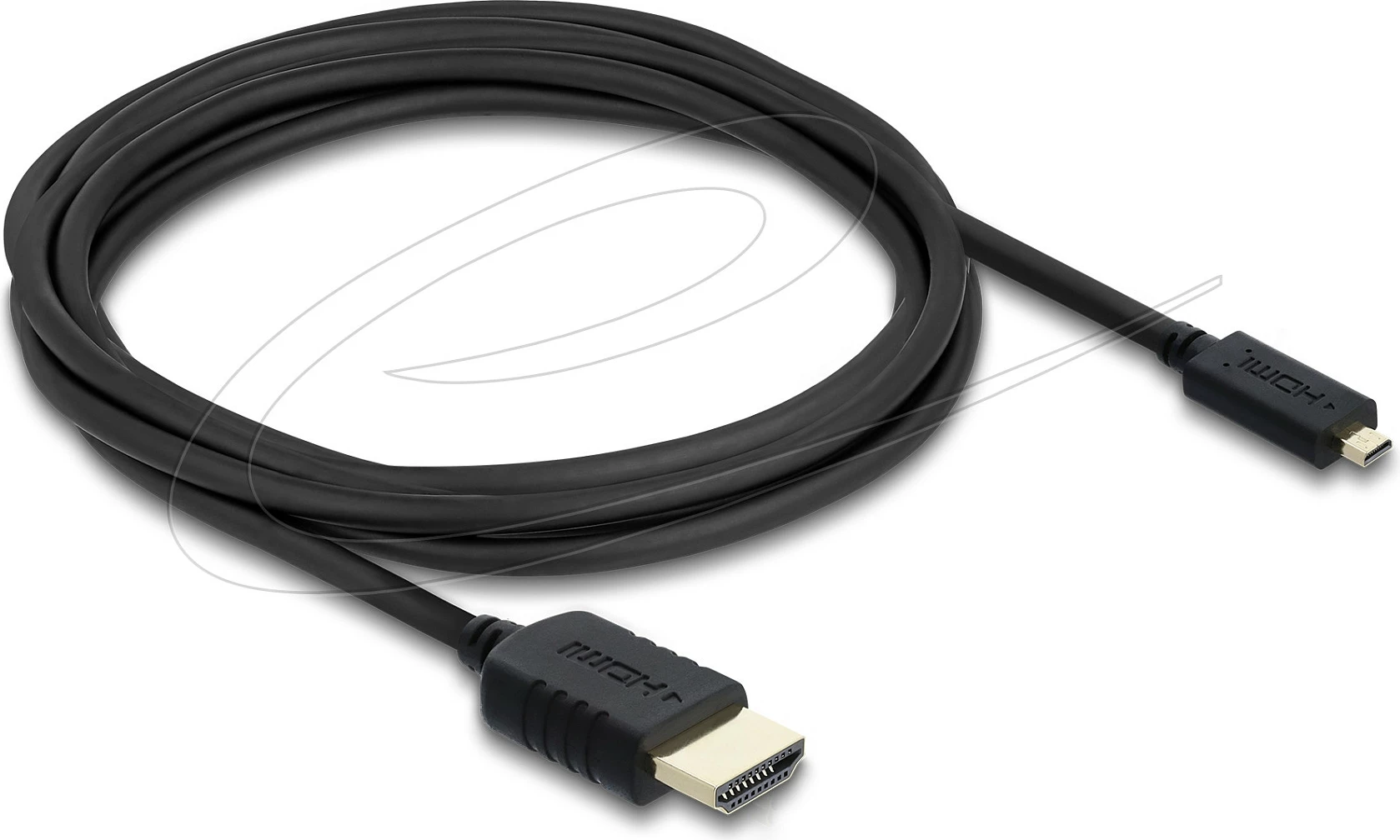 Kabll HDMI DeLOCK 81692, Type A në Micro HDMI Type D, 3 m, 8K 60Hz, eARC, i zi