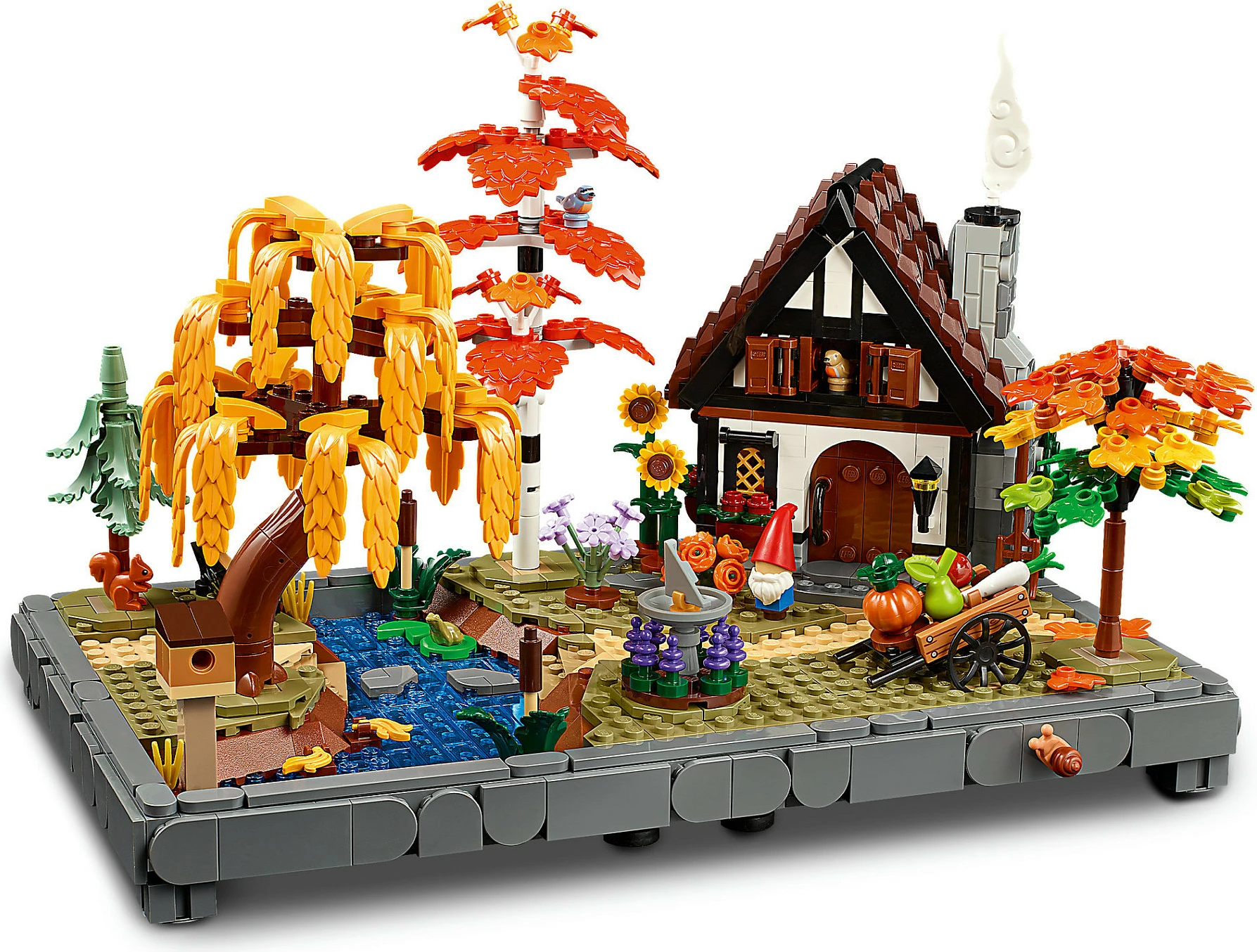 Set ndërtimi LEGO Icons Autumn Cottage Garden 11372, 1102 copë, 18+, multikolor