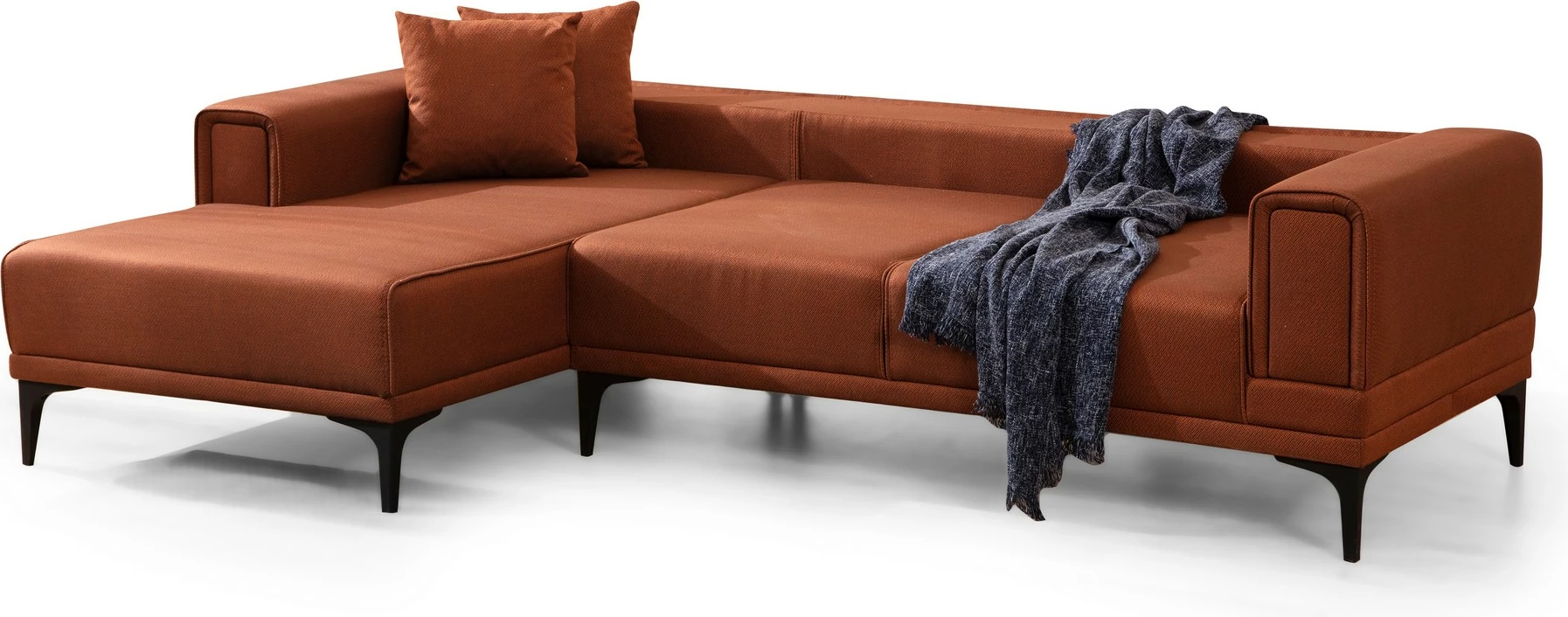 Kënd-sofë krevati Atelier del Sofa, Horizon majtas, ngjyrë e kuqe tullë
