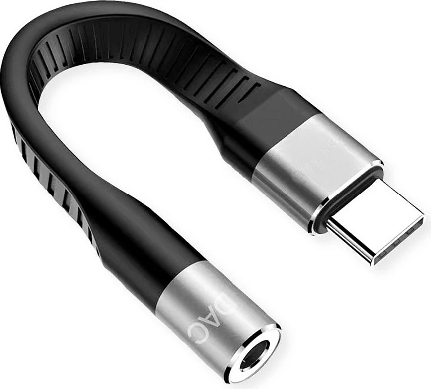 Adapter kabllo ROLINE 12.03.3241, USB-C në 3.5mm, 0.1m, e zezë