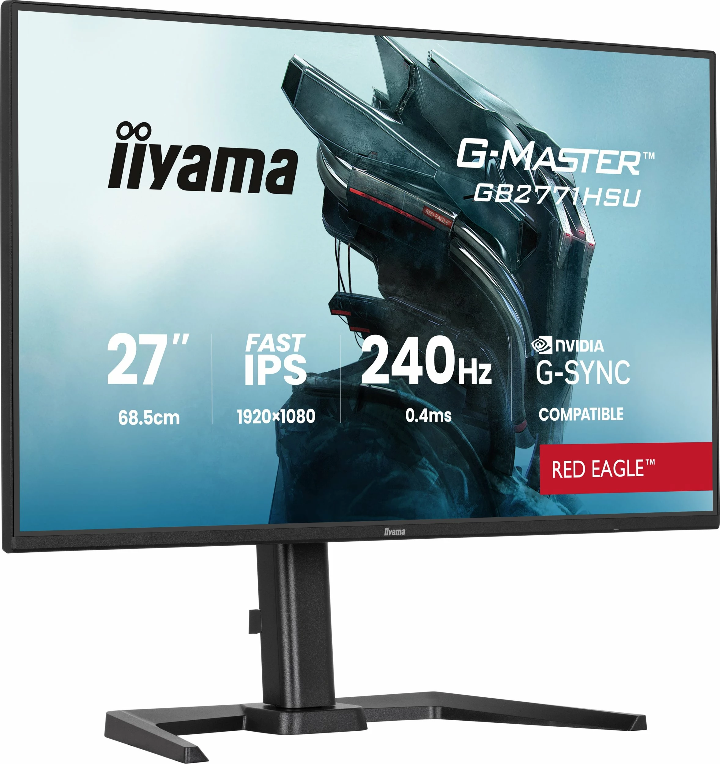 Monitor gaming iiyama G-Master GB2771HSU-B1 27" Full HD IPS 240Hz 0.4ms G-SYNC Compatible, i zi