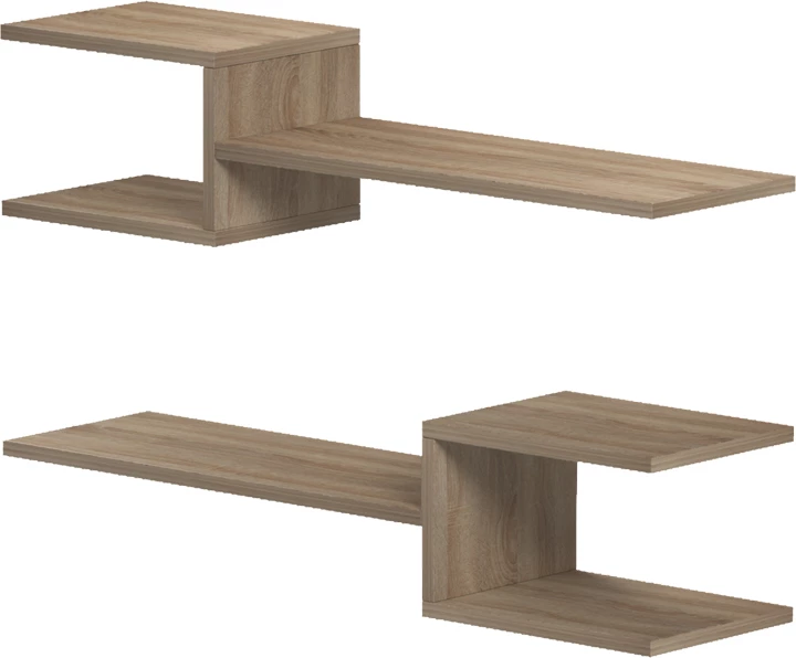 Raft muri Galler, ngjyrë sonoma, 79x19.5x18cm