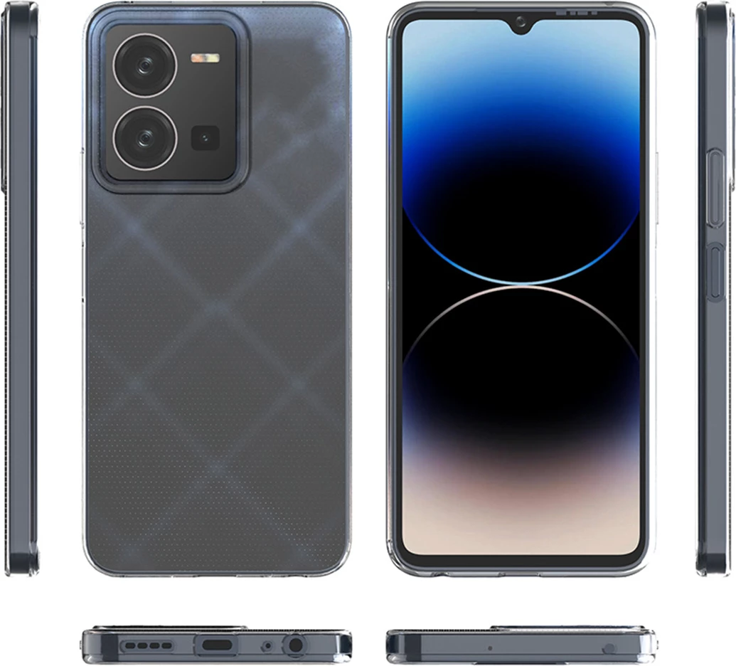 Mbështjellës Hurtel Ultra Clear 0.5mm për Vivo Y35/Y22/Y22s, Transparent