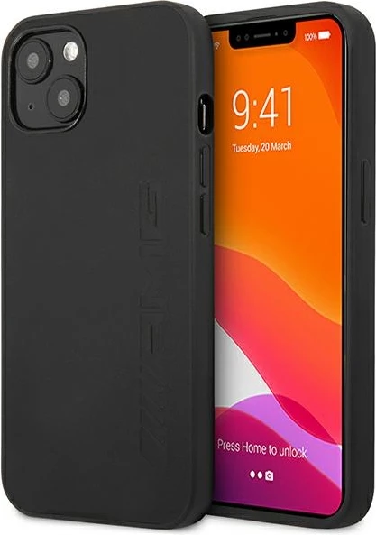 Mbështjellës Mercedes AMG AMHCP14MDOLBK për iPhone 14 Plus 6.7", lëkurë, i zi