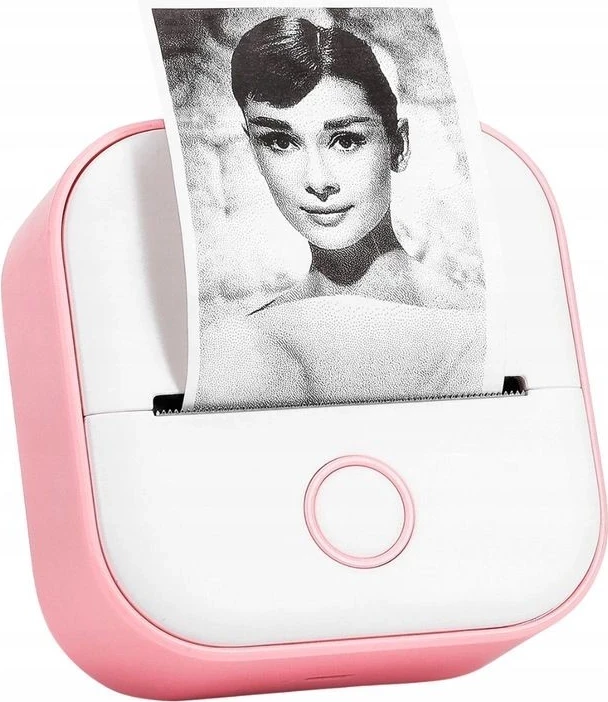 Printer termik Phomemo T02, bardhë-rozë