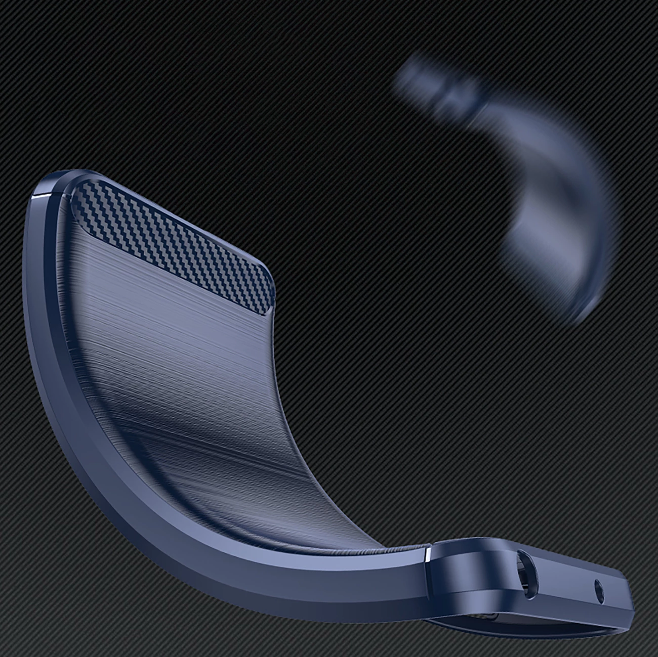 Mbështjellës Hurtel Carbon Case për Samsung Galaxy S24 FE, TPU, Kaltër