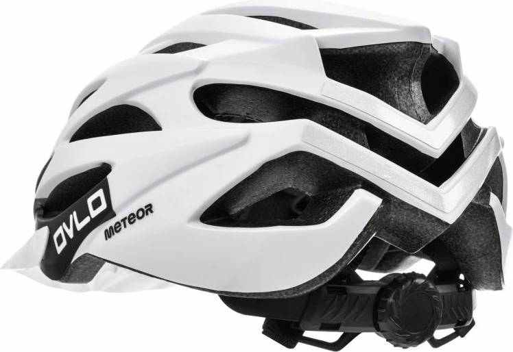 Helmetë biçiklete Meteor uniseks, e bardhë