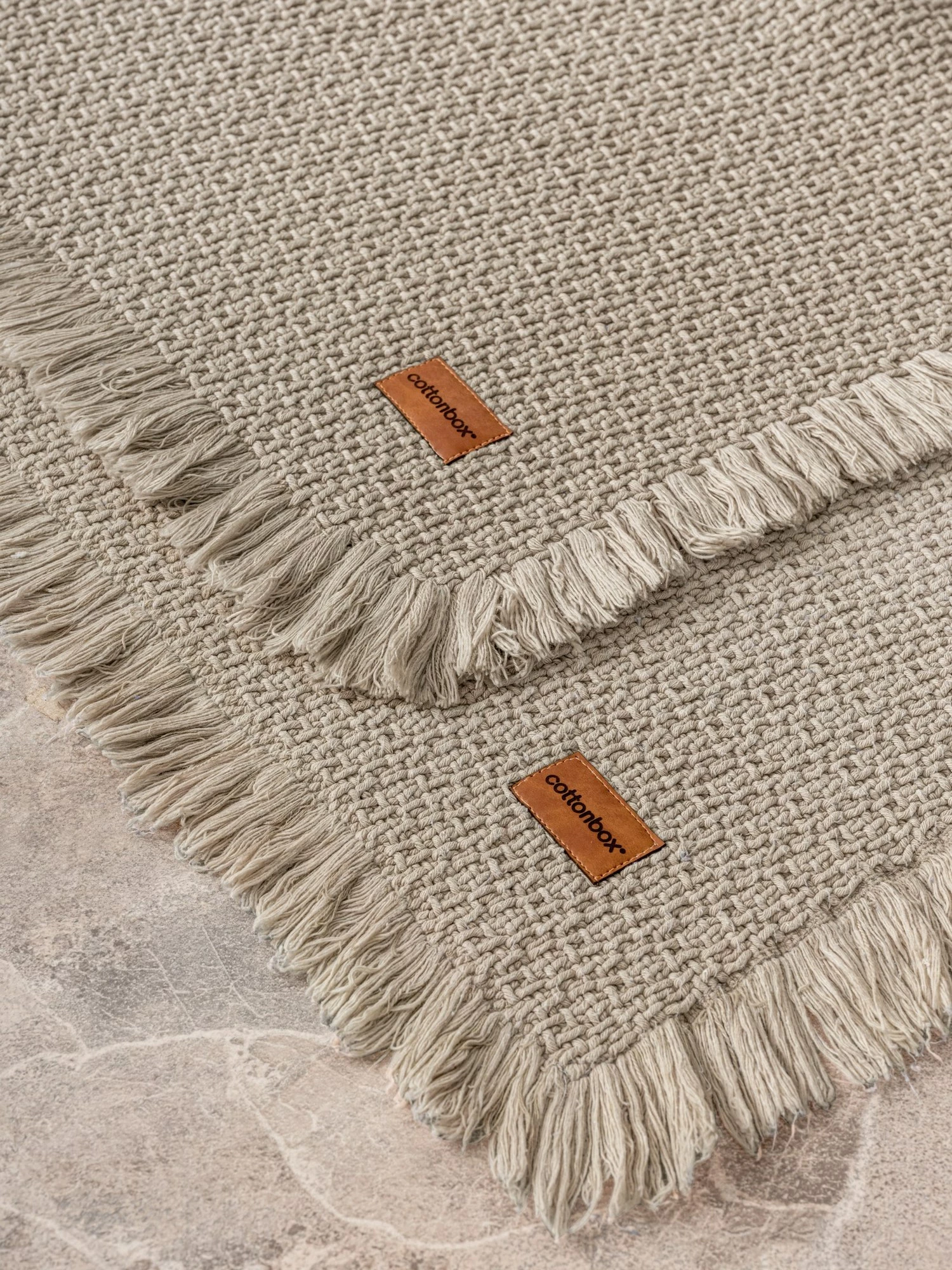 Set tapetash për banjo (2 copë), Mijölnir, qilim për banjo, bezhë