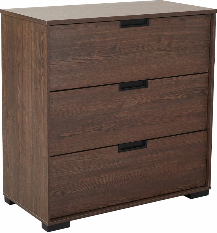 Komodë me 3 sirtarë, ngjyrë arre, 80x39x80cm