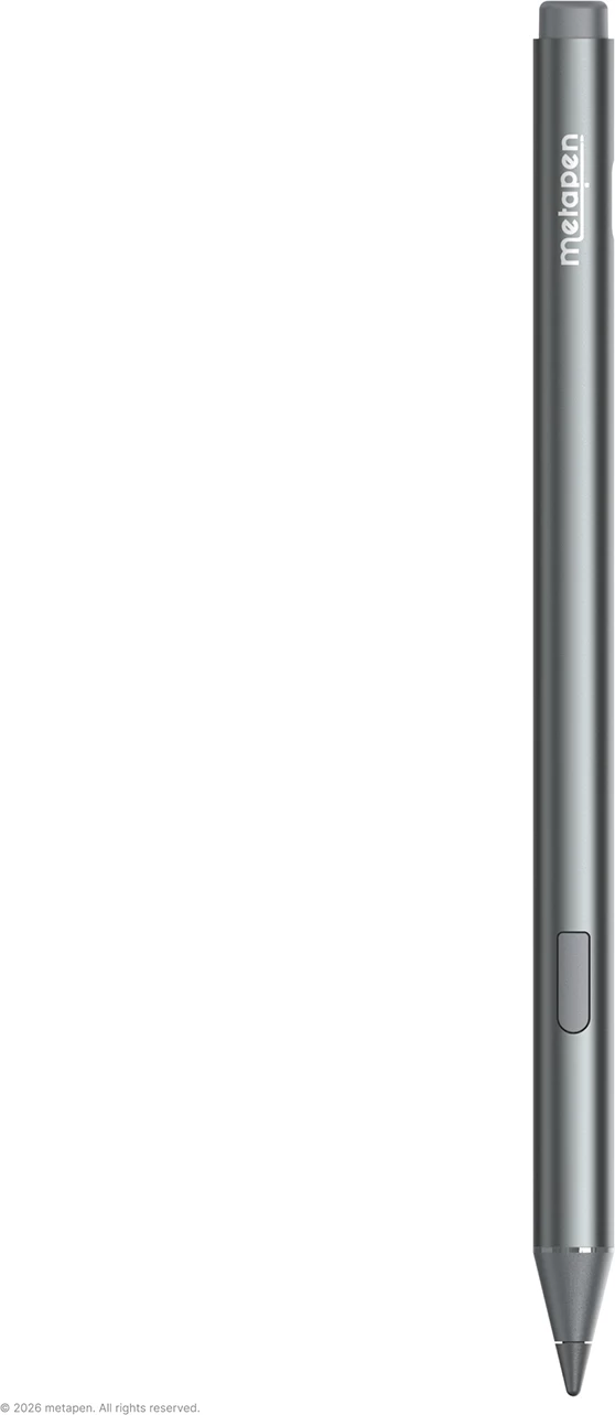 Stilus, Metapen, Pen M2, Microsoft Pen Protocol, 4096 nivele presioni, Tilt, gomë e pasme, USB-C, deri 100 orë, gri