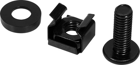 Kit montimi rack 19" LogiLink, M6x16, 20 copë, i zi