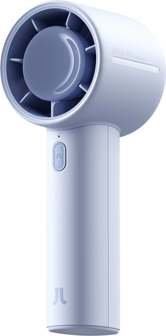 Ventilator dore Jisulife Handheld Fan 10, bateri 4000mAh, USB-C, blu, set me kabllo USB-C dhe litar