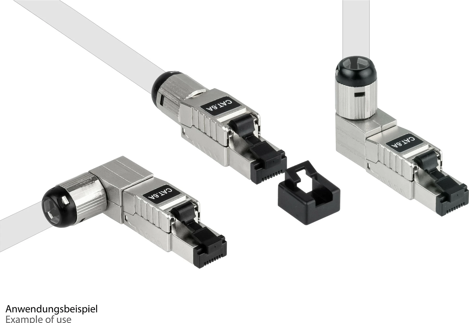Konektor RJ45 GoodConnections Alcasa GC-N0165, Cat6, S/UTP (STP), 26/1, straight/angled, alumin