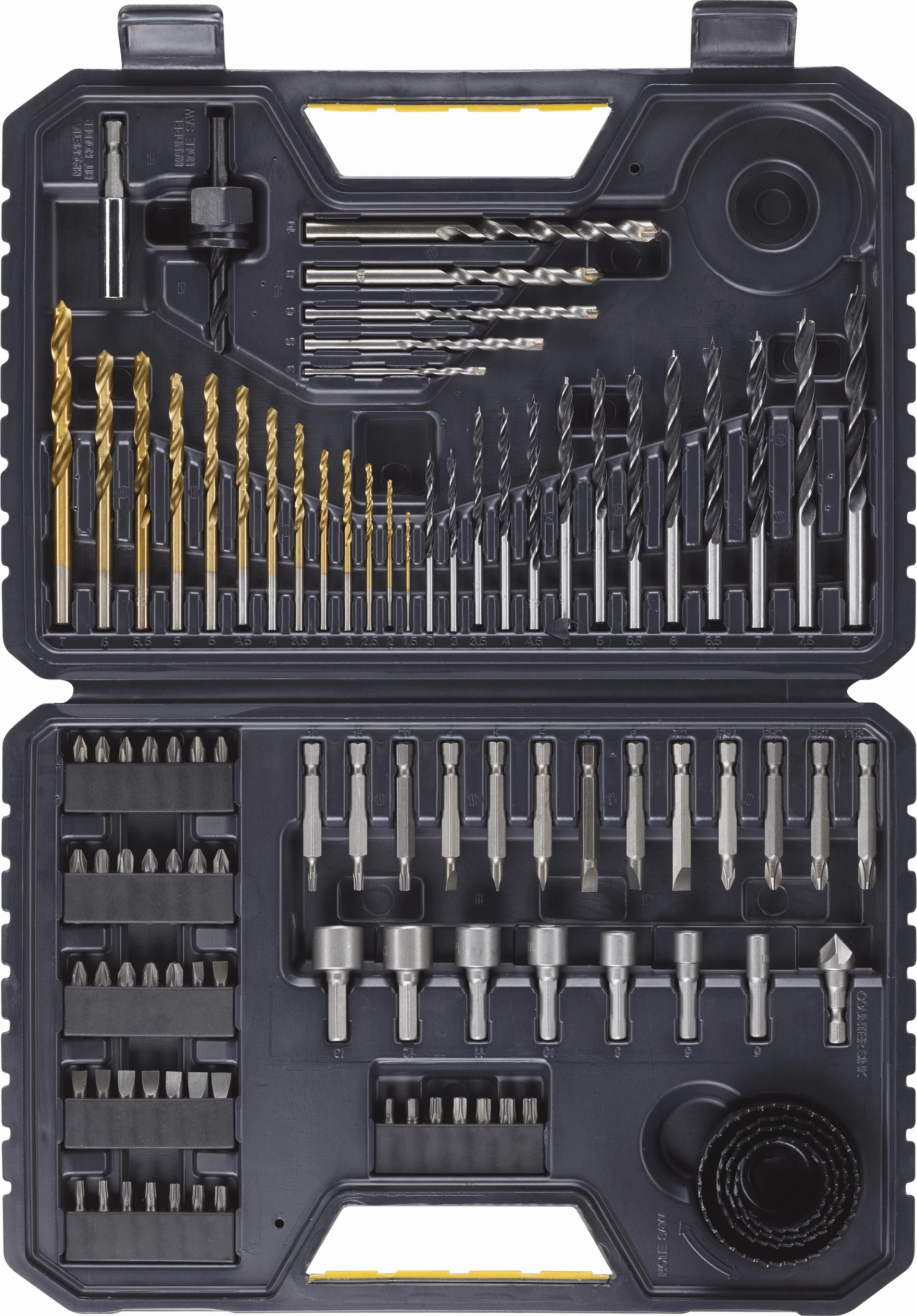 Set burgjish Stanley STA7205, 100 copë, me kuti, e zezë