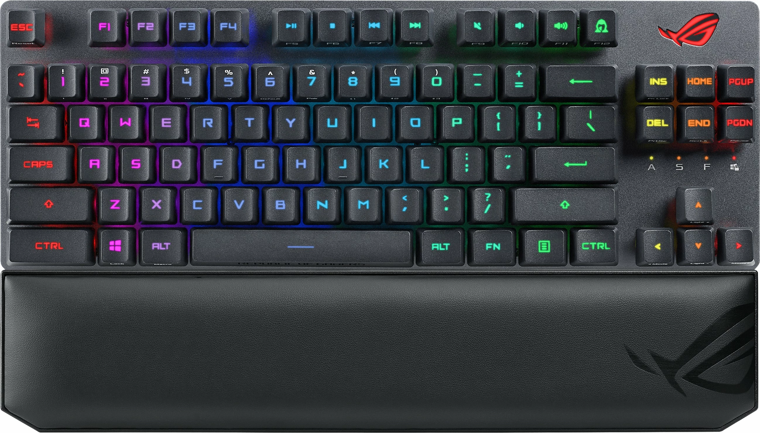 Tastierë mekanike gaming ASUS ROG Strix Scope RX TKL Wireless Deluxe, RGB, AZERTY, e zezë