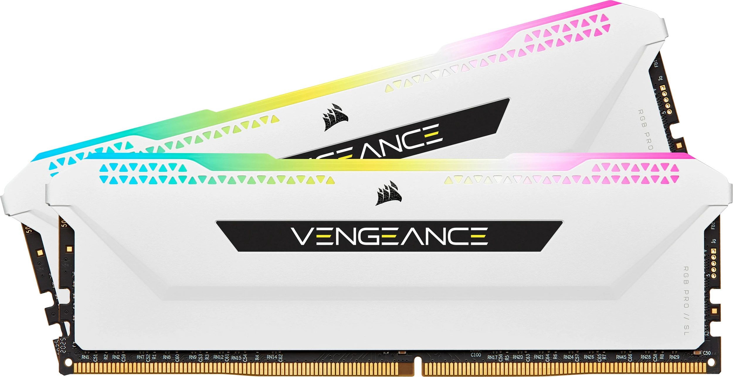 RAM Memorje Corsair Vengeance RGB Pro SL, 32GB (2x16GB) DDR4 3200MHz CL16, RGB, e bardhë