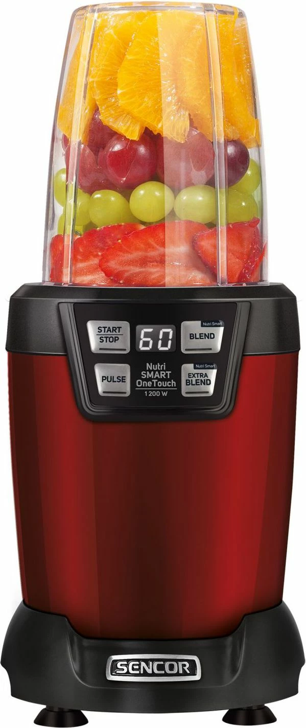Blender me gotë Sencor SNB 6601RD 1200W 1L 2 shpejtësi Pulse, i kuq, set me 2 enë