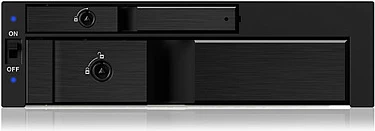 Kafaz hot-swap ICY BOX IB-173SSK, 5.25", për 1x 2.5" + 1x 3.5" HDD/SSD, SATA/SAS 6Gb/s, i zi