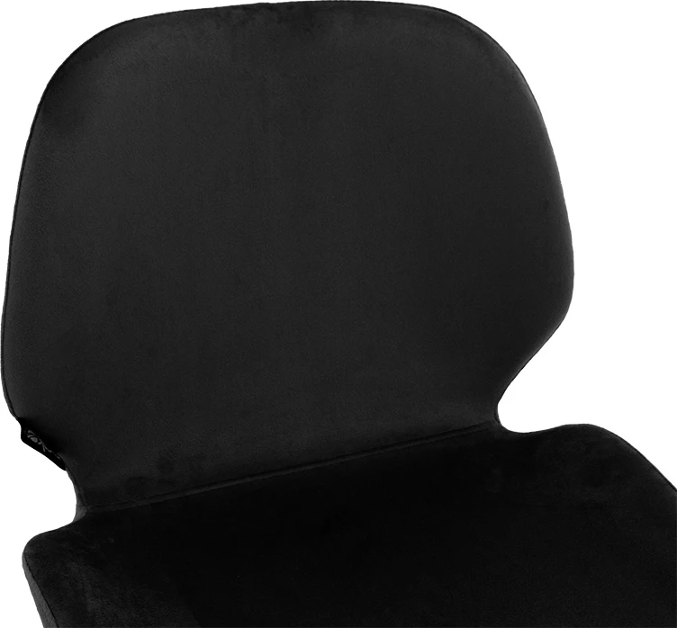 Karrige për bar Impel, këmbë metalike të arta-velvet e zezë