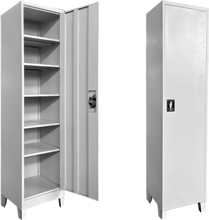 Dollap metalik Koya, ngjyrë gri e çelët, 50x45x190cm