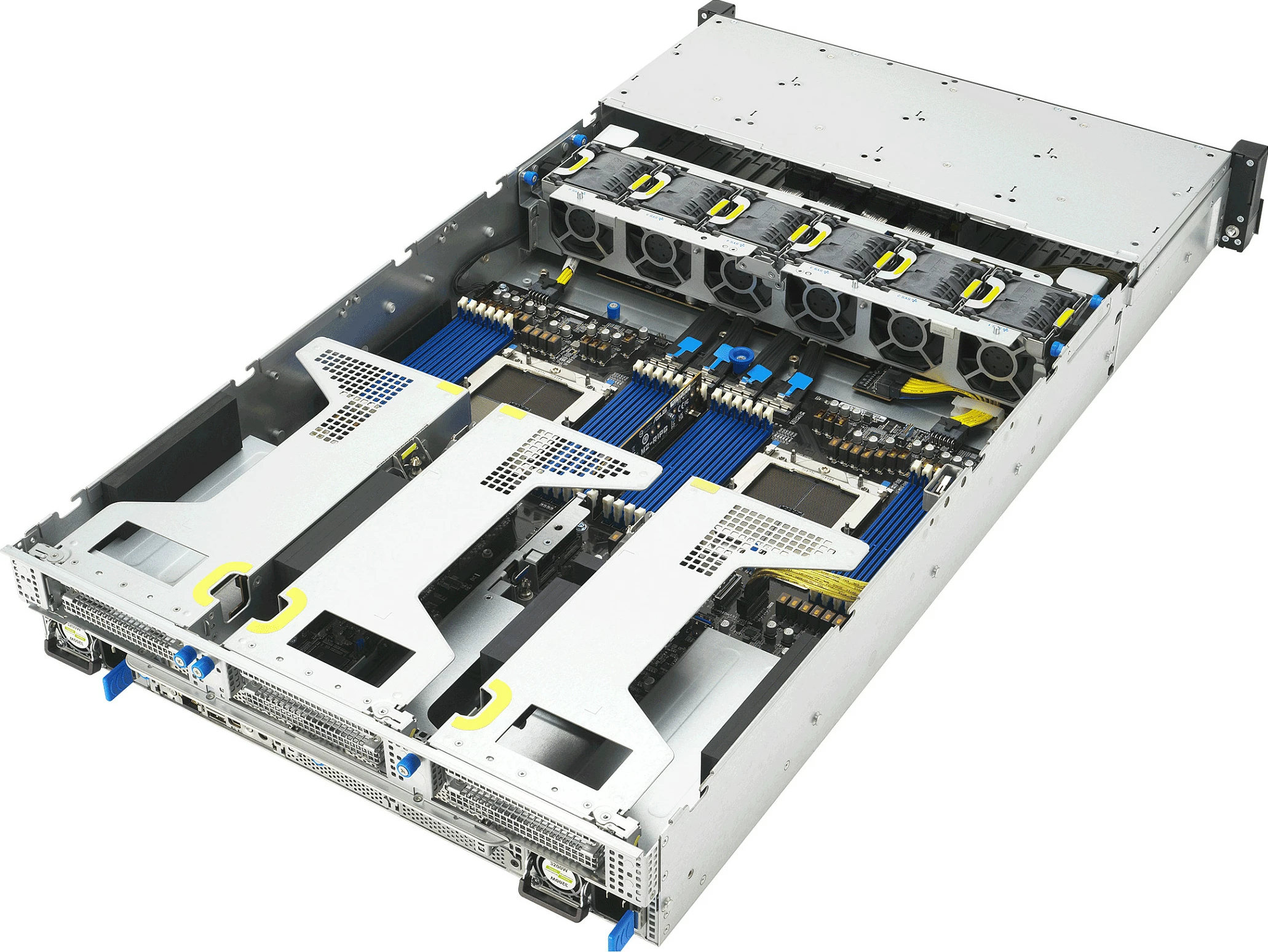 Server rack ASUS RS720A-E13-RS8G, Socket SP5, dual AMD EPYC, DDR5 deri 3TB, 2U, 3200W, zi/argjendtë