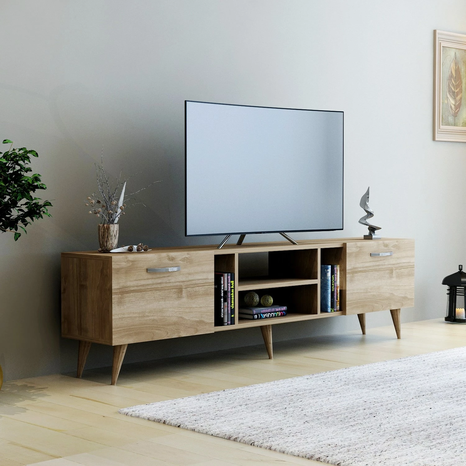 Komodë TV Hanah Home, ngjyrë arre, Rudy