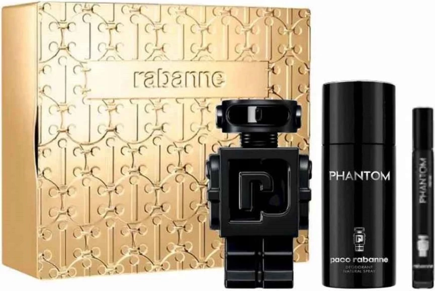 Set Eau de Parfum për meshkuj Paco Rabanne Phantom, 100ml + deodorant spray 150ml + miniature 10ml