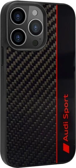 Mbështjellës Audi Carbon Fiber Stripe për iPhone 13 Pro Max 6.7", i zi