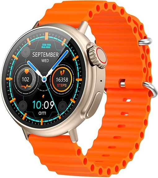 Smartwatch HOCO Y18, me thirrje, ekran 1.52\", IP67, gold