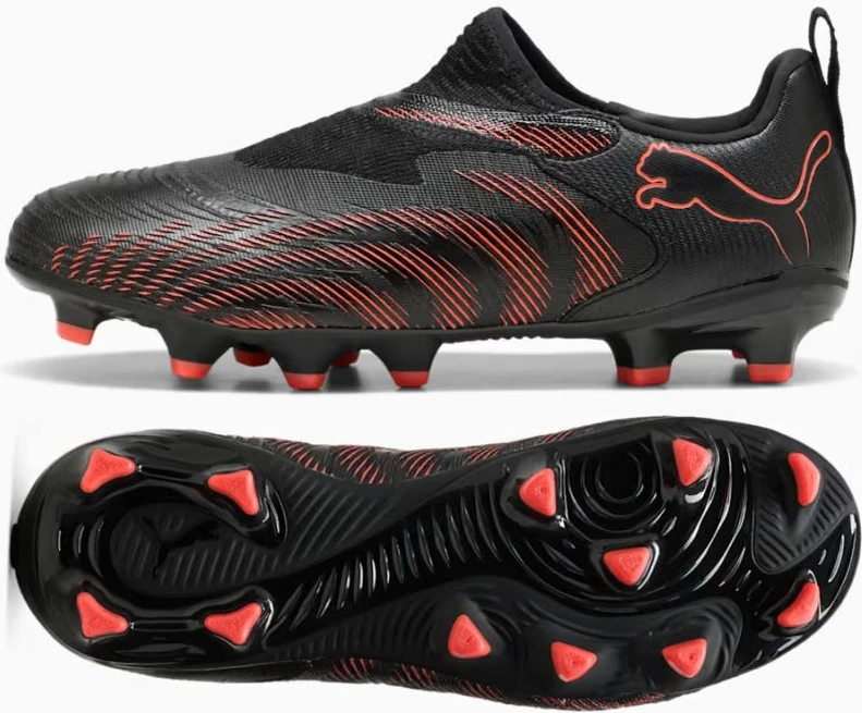 Atlete futbolli për fëmijë Puma Future 9 MATCH LL Jr FG/AG, të zeza