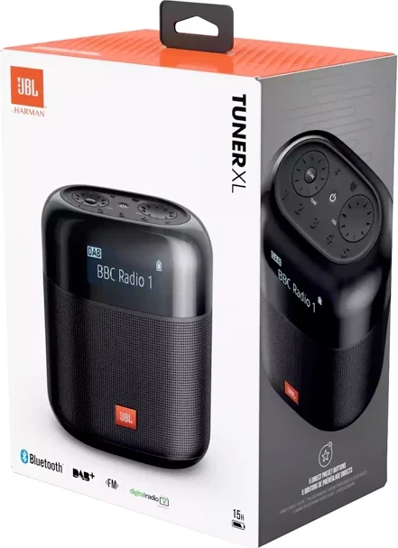 Altoparlant portativ me radio JBL Tuner XL EUNA, Bluetooth 4.2, DAB/DAB+ dhe FM, 10W, IPX7, 15h bateri, i zi