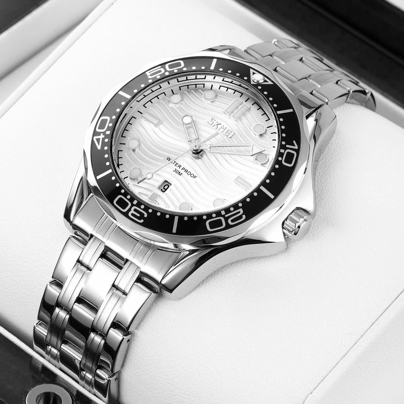 Orë dore për meshkuj Skmei, argjendi