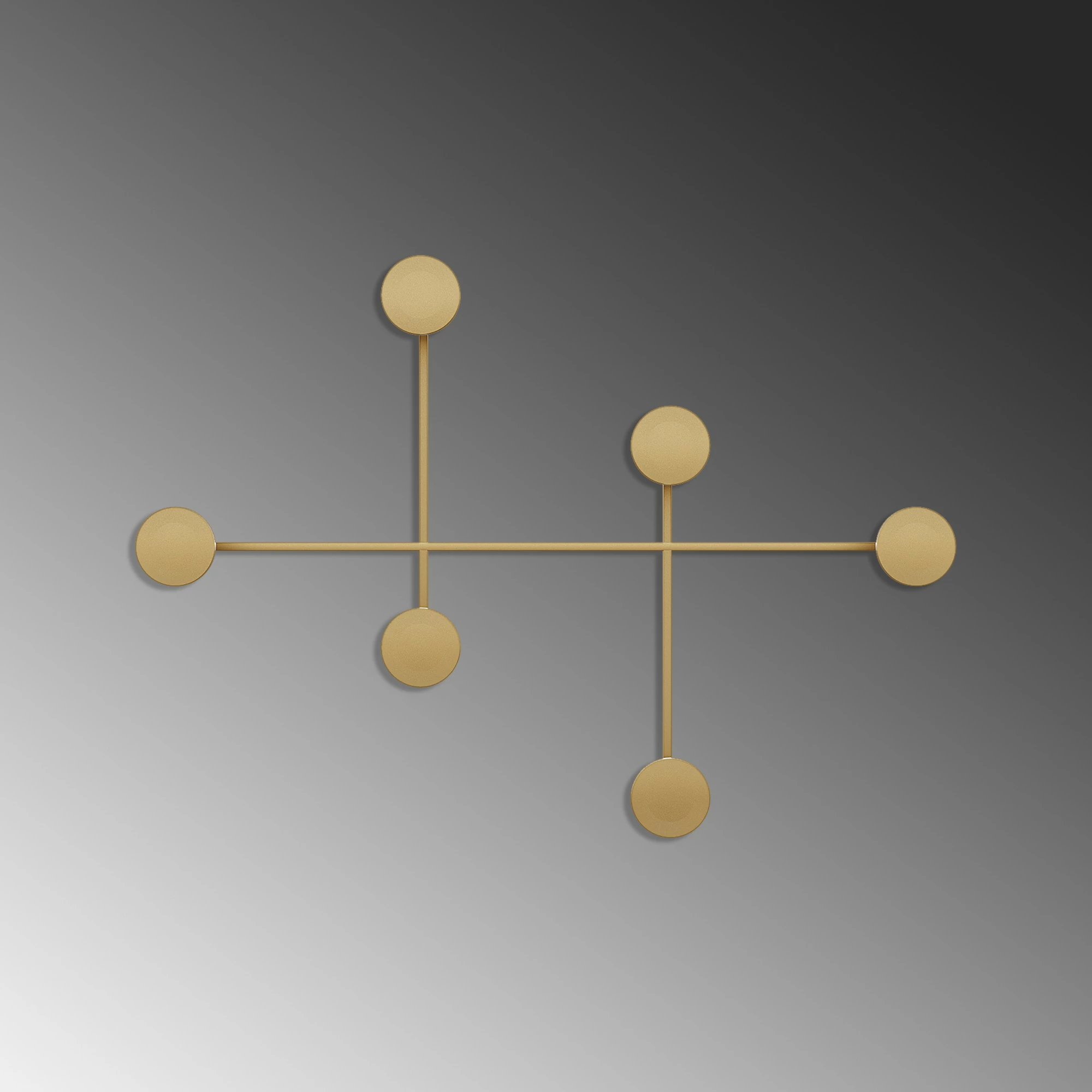 Varëse muri metalike Wallity, Dama-A, ngjyrë ari, 82x60x10 cm