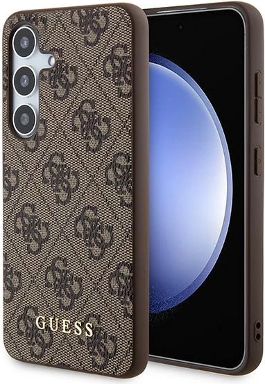 Mbështjellës Guess 4G Metal Gold Logo për Samsung Galaxy A55, Kafe