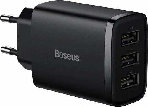 Karikues Baseus 3x USB-A 3.4A 17W, i zi