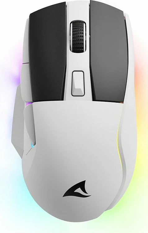 Maus Sharkoon SGM50W, 6400 DPI, i zi, i bardhë