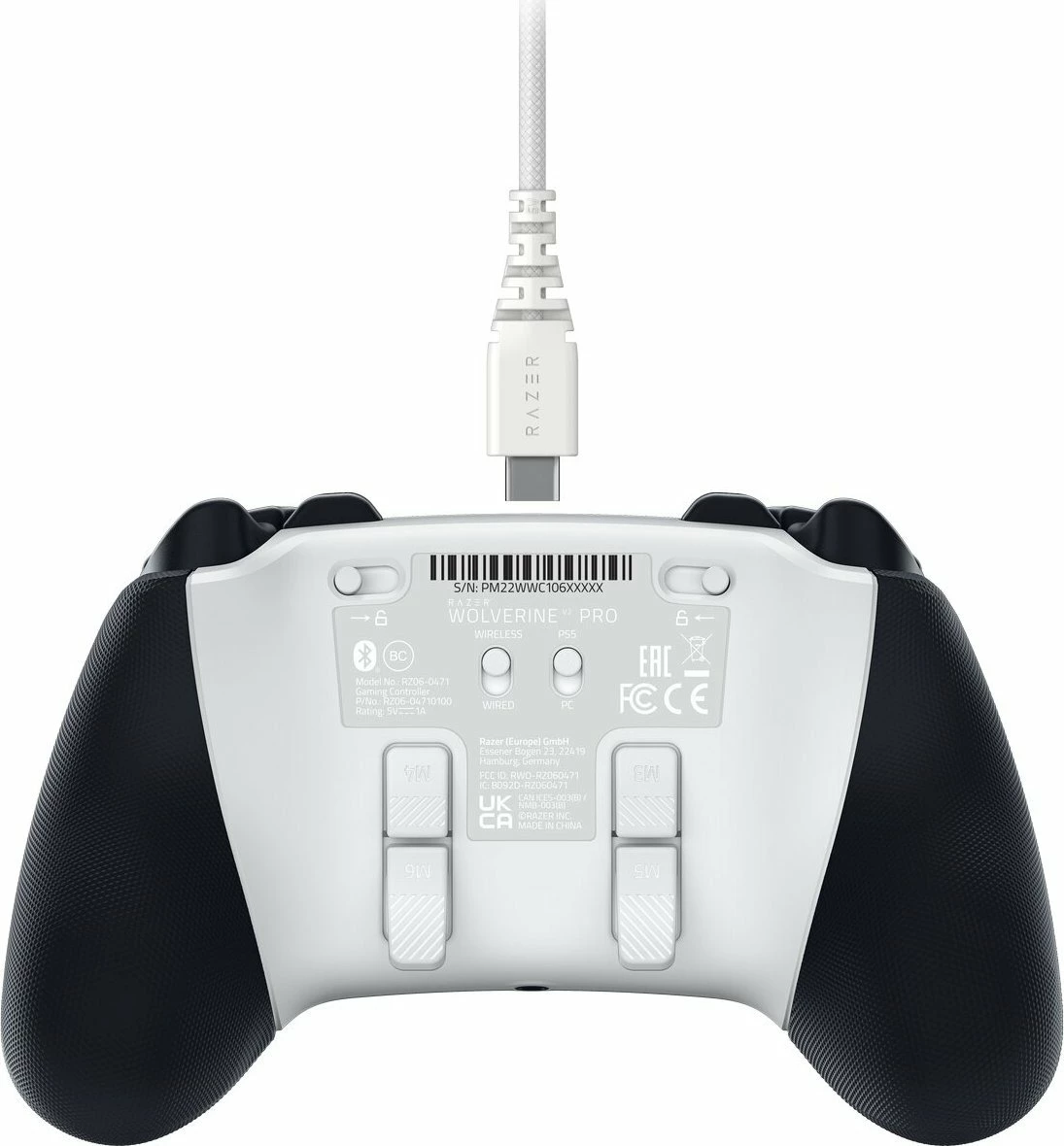 Kontroller gaming Razer Wolverine V2 Pro RZ06-04710200-R3G1 wireless/USB për PS5 & PC, bardhë