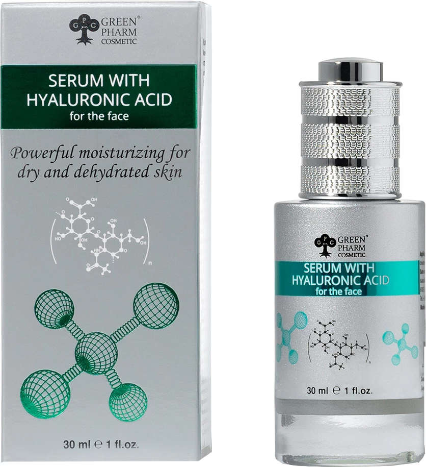 Serumi për fytyrë Green Pharm Cosmetic me acid hialuronik për femra, 30ml