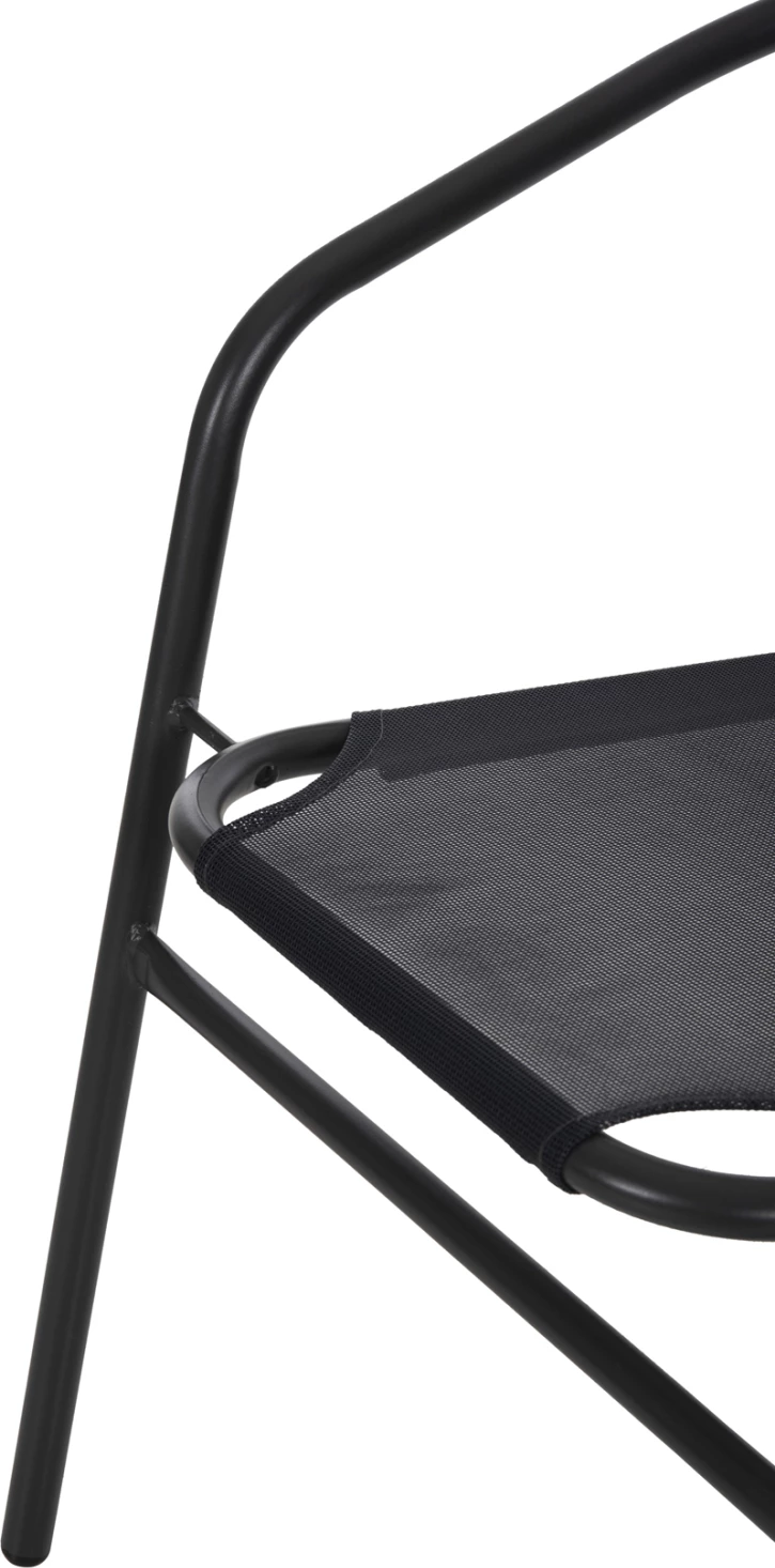 Karrige për jashtë LEDAN FH5977.01 metal & textilene, ngjyrë gri, 55x58x72H cm