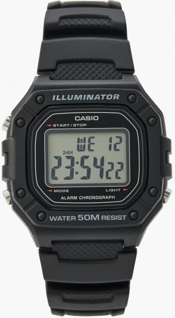 Orë dore Casio W-218H-1AV, e zezë