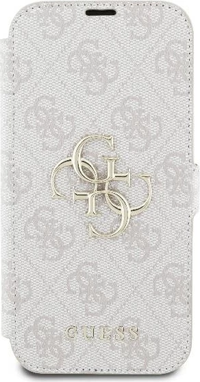 Mbështjellës Guess 4G Metal Logo për iPhone 16 Plus, Rozë