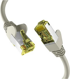 Kabllo patch Ethernet EFB Elektronik CAT6a 0.5m S/FTP LSZH, gri