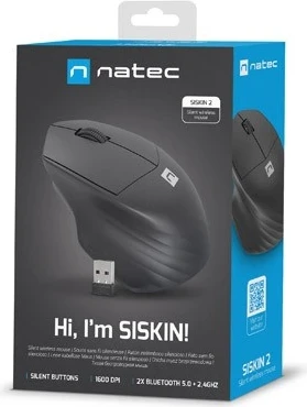 Mausi pa tela Natec Siskin 2, zi