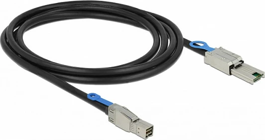 Kabllo DeLOCK miniSAS HD në SFF-8644, 2 m, e zezë