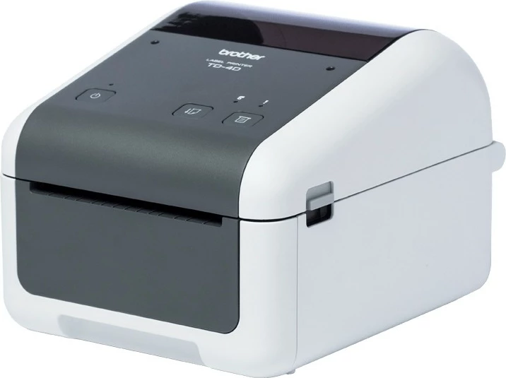 Printer etiketa Brother TD-4210D, termik direkt, gri, bardhë