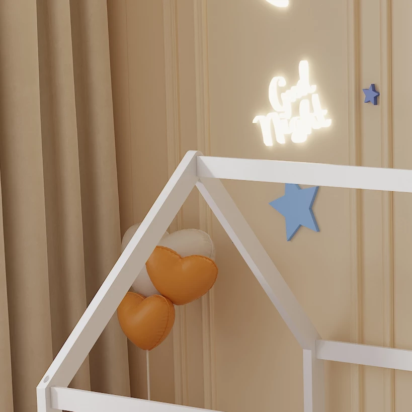 Krevat për fëmijë PEPE FH678.03 t.MONTESSORI DRU PISHË E BARDHË 140x70cm